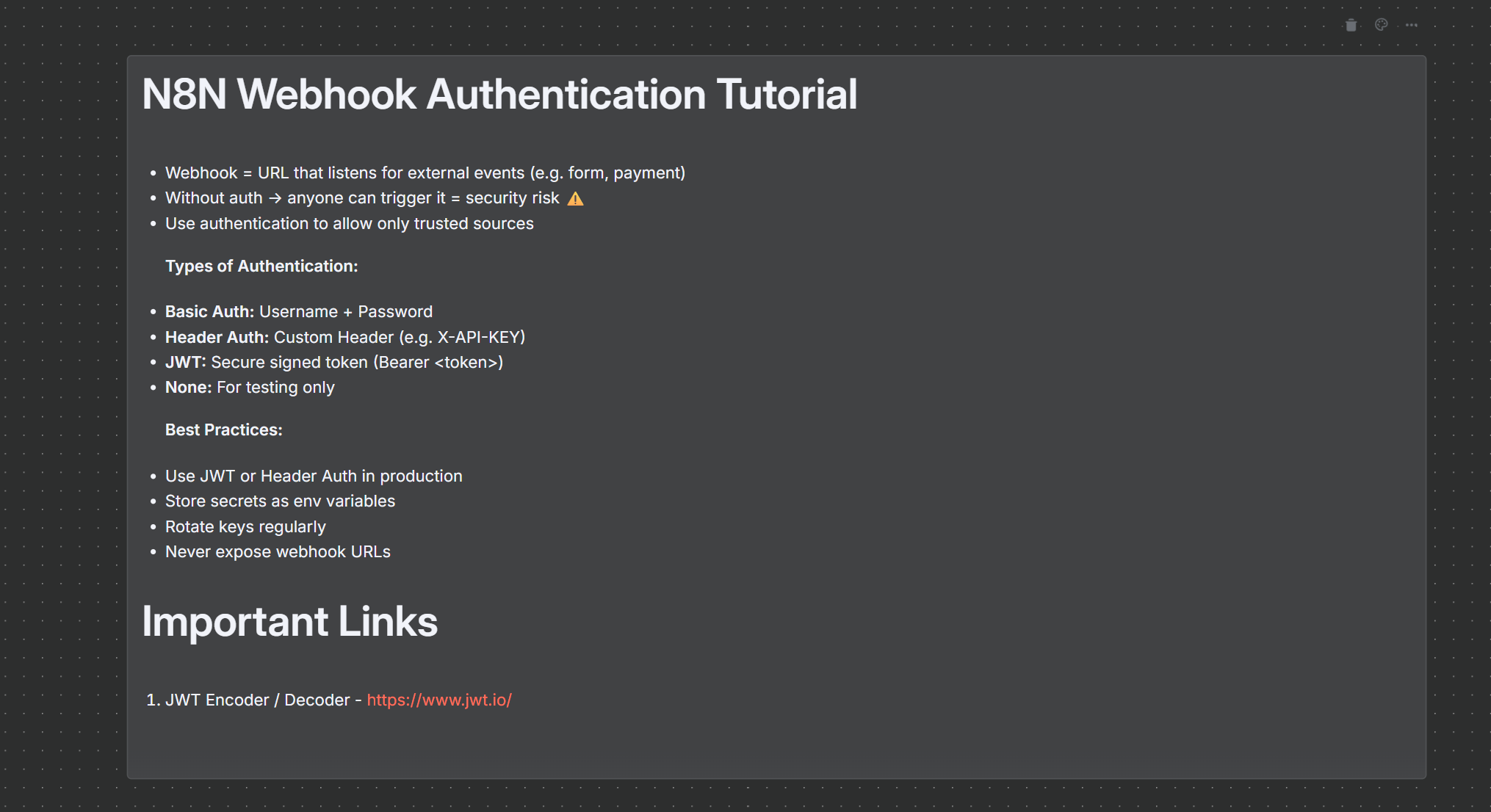 Webhook Authentication in n8n